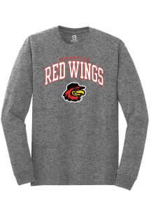 Summit Sportswear Rochester Red Wings Graphite Arch Mascot Long Sleeve T Shirt