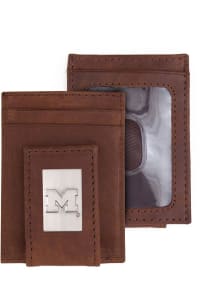 Michigan Wolverines Leather Front Pocket Mens Money Clip