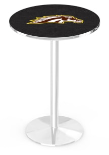 Western Michigan Broncos Chrome Round Base Pub Table
