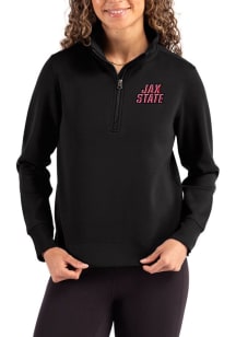 Cutter and Buck Jacksonville State Gamecocks Womens Black Roam Qtr Zip