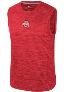 Colosseum Ohio State Buckeyes Mens Red Stilgar Short Sleeve Tank Top