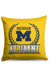Michigan Wolverines Alumni 18x18 Throw Pillow - Yellow