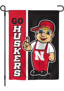 Nebraska Cornhuskers Mascot Garden Flag - Red