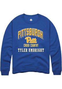 Tyler Umbright Pitt Panthers Mens Blue NIL Arch Logo Player Crew