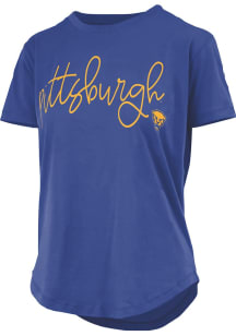 Pressbox Pitt Panthers Womens Blue Alexandra Short Sleeve T-Shirt