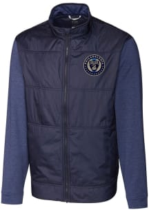 Cutter and Buck Philadelphia Union Mens Navy Blue Stealth Light Weight Jacket