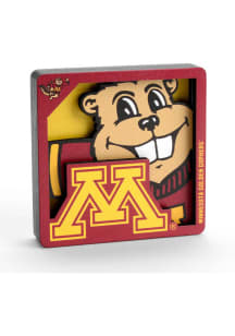 Minnesota Golden Gophers 3D Wood Magnet