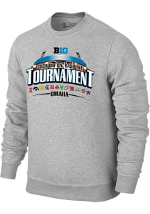Big Ten Mens Grey 2026 Big Ten Baseball Tournament Long Sleeve Fashion Sweatshirt