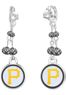 Pittsburgh Pirates Rhinestone Dangle Hoop Womens Earrings