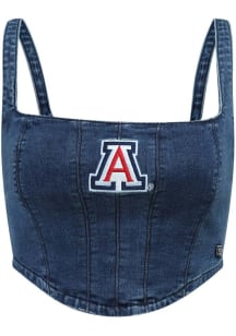 Hype and Vice Arizona Wildcats Womens Navy Blue Corset Tank Top