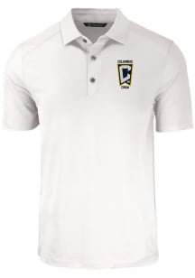 Cutter and Buck Columbus Crew Mens White Forge Recycled Short Sleeve Polo