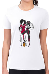 4Her Arizona Cardinals Womens White Football Girls Short Sleeve T-Shirt