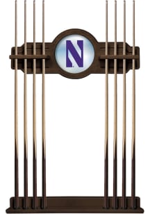 Northwestern Wildcats Solid Wood Cue Rack Pool Table
