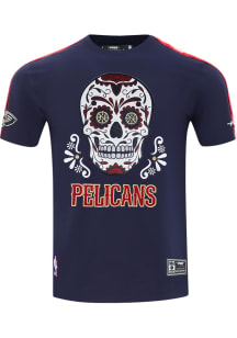 Pro Standard New Orleans Pelicans Navy Blue Sugar Skull Short Sleeve Fashion T Shirt