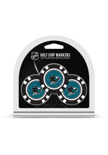 San Jose Sharks Poker Chip 3 Pack Golf Ball Marker