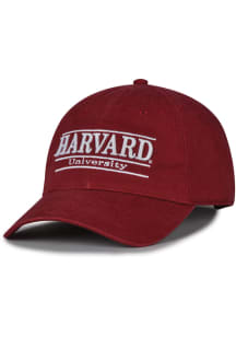 Harvard Crimson Bar Unstructured Cap Adjustable Hat - Crimson