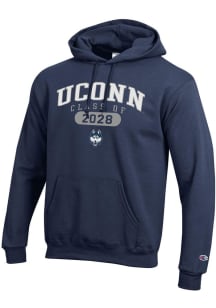 Champion UConn Huskies Mens Navy Blue Class of 2028 Powerblend Long Sleeve Hoodie