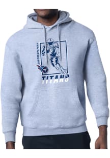 Starter Tennessee Titans Mens Grey Grid Long Sleeve Hoodie