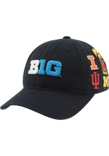 Zephyr Big Ten NCAA All Over Big Ten Scholarship Adjustable Hat - Black