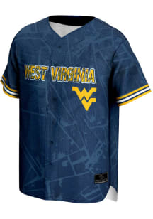 ProSphere West Virginia Mountaineers Mens Navy Blue Vigor Baseball Jersey