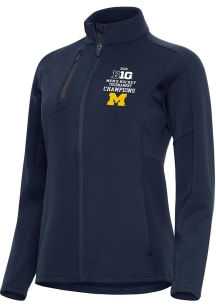 Antigua Michigan Wolverines Womens Navy Blue 2026 Big 10 Men's Hockey Champs Generation Light Weig..