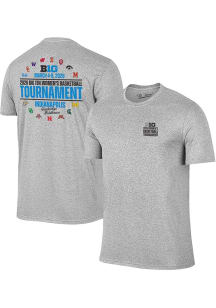 Big Ten Grey 2026 Big Ten Women's Basketball Tournament Pinwheel Short Sleeve T Shirt