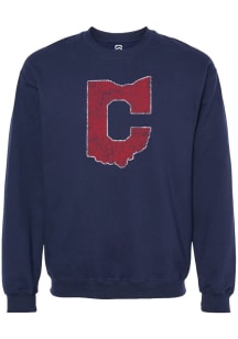 Summit Sportswear Ohio Mens Navy Blue C Ohio Long Sleeve Crew Sweatshirt