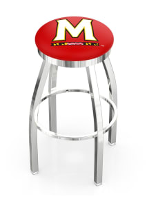 Maryland Terrapins Chrome Pub Stool - Silver
