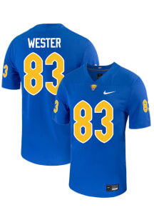 Dylan Wester  Nike Pitt Panthers Blue NIL Name And Number Football Jersey