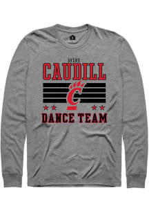 Avery Caudill Cincinnati Bearcats Grey NIL Striped Long Sleeve Player T Shirt