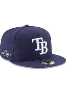 New Era Tampa Bay Rays Mens Navy Blue 2026 Postseason Side Patch 59FIFTY Fitted Hat
