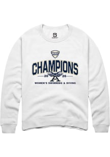 Summit Sportswear Akron Zips Mens White MAC 2026 Women's Swimming & Diving Champions Long Sleeve C..