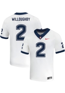 Jediyah Willoughby  Nike UConn Huskies White NIL Name And Number Football Jersey