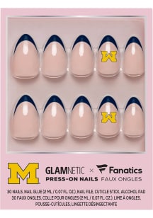 Michigan Wolverines Glamnetic Press On Nails Cosmetics