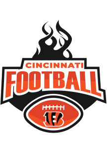 Cincinnati Bengals Football Flames Stickers - Orange