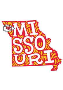 Kansas City Chiefs State Name Stickers - Red
