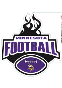 Minnesota Vikings 3in Football Flame Stickers - Purple
