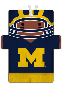 Michigan Wolverines Football Player Ornament - Yellow