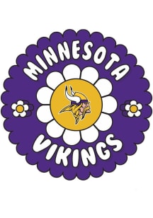 Minnesota Vikings 3in Groovy Flower Stickers - Purple