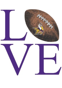 Minnesota Vikings 3in Love Stickers - Purple