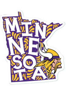 Minnesota Vikings 3in State Name Stickers - Purple