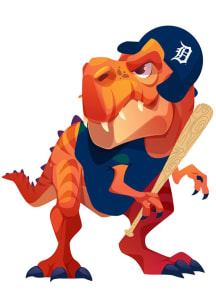 Detroit Tigers 3in Tyrannosaurus Stickers - Orange