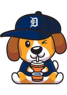 Detroit Tigers 3in Dog Stickers - Orange