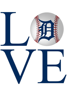 Detroit Tigers 3in Love Stickers - Orange