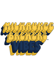 Milwaukee Brewers 3in Team Vibes Stickers - Navy Blue