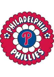 Philadelphia Phillies 3in Groovy Flower Stickers - Blue