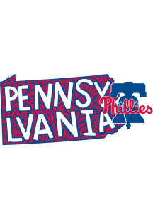 Philadelphia Phillies 3in State Name Stickers - Blue