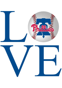 Philadelphia Phillies 3in Love Stickers - Blue
