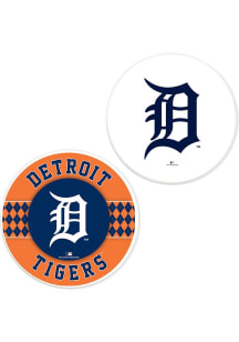 Detroit Tigers Argyle and Logo Car Coaster - Navy Blue