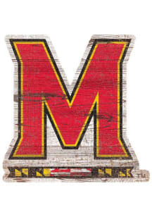 Maryland Terrapins Logo 8in Cutout Sign - Red